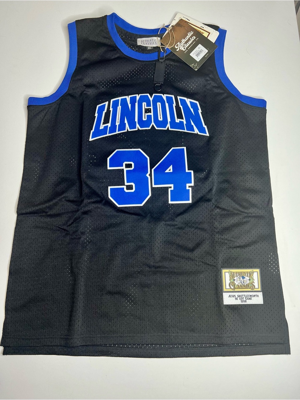 Jesus Shuttlesworth #34 Jersey 1998 He Got Game Movie XL